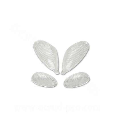 CABOCHON CLIGNOTANT TNT TRANSPARENT ADAPT. PIAGGIO NRG / NTT (BLISTER DE 4) *