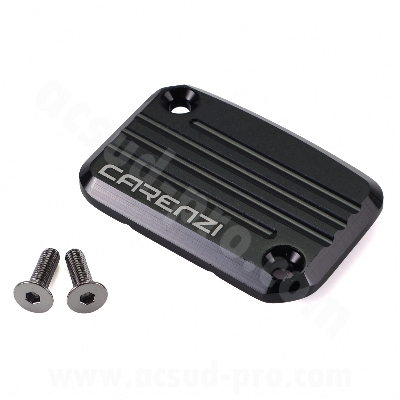 BRAKE MASTER CYLINDER CAP CARENZI TO FIT MBK 50 BOOSTER 2004-2017, STUNT / YAMAHA 50 BWS 2004-2017 , SLIDER  BLACK 