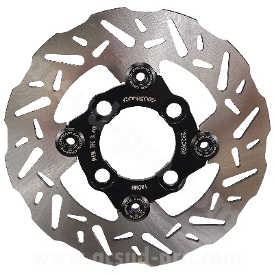 DISQUE DE FREIN Ø 180 CARENZI PERFORMANCE  ADAPT MBK 50 BOOSTER 1999-2016 / YAMAHA 50 BWS 2004-2016 Ø180mm (OEM : 4VU-F582T0-000) 