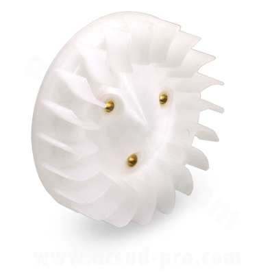 TURBINE REFROIDISSEMENT ADAPT. MBK BOOSTER / BWS / STUNT / SLIDER / OVETTO / NEOS  (OEM : 3VL-E2611-0000) BLANC