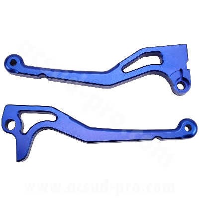 LEVIER SCOOTER CNC CARENZI ADAPT. MBK BOOSTER 2004-> / STUNT / ROCKET / MACH G  BLEU (LA PAIRE)