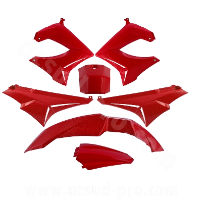 KIT CARENE 7 PEZZI CARENA DERBI SENDA DRD / XTREM 2000-2011  ROSSO
