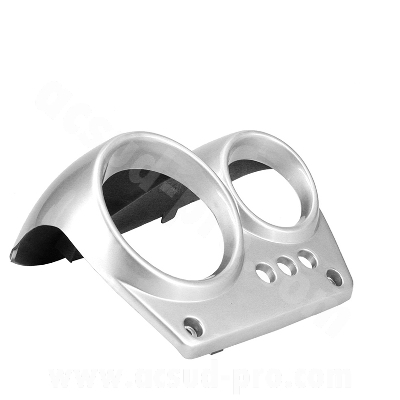 COUVRE COMPTEUR ADAPT. MBK NITRO / YAMAHA AEROX 1998-2012  (OEM : 5BR-F6213-00)  GRIS METAL