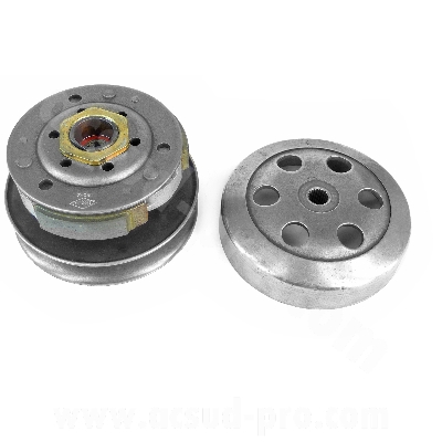 EMBRAYAGE ADAPT SCOOTER CHINOIS GY6 10 POUCES 4T / TNT MOTOR ROMA / BOSTON / KISBEE / V-CLIC 10 POUCES 4T (MOTEUR GY6 139QMB/A)
