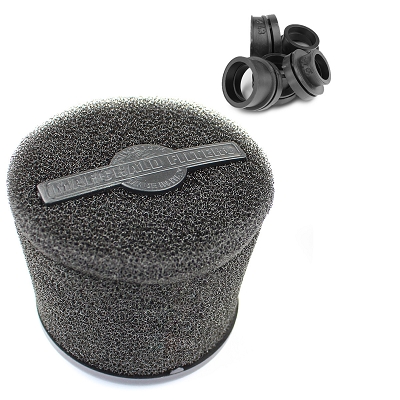 FILTRE A AIR MARCHALD POWER FILTER NOIR L 95mm / Ø CONNEXION = 28-32-36-39-43MM   