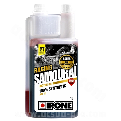 IPONE 2T SAMOURAÏ RACING OIL 100% SYNTHESIS STRAWBERRY SCENT (1 LITER CAN)
