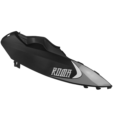 CAPOT / COQUE / CARENAGE ARRIERE DROIT NOIR MAT ROMA 4T