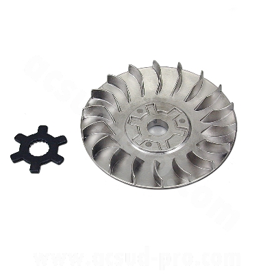 FLASQUE / JOUE FIXE VARIATEUR ALU ADAPT. YAMAHA BOOSTER / AEROX / APRILIA 50 SR / MALAGUTI 50 F12 (OEM : 3VLE76110000)