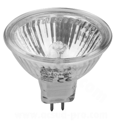 AMPOULE/LAMPE HALOGENE DICHROIQUE 12V 20W Ø50 BLANC (PROJECTEUR MR16) UNITE 