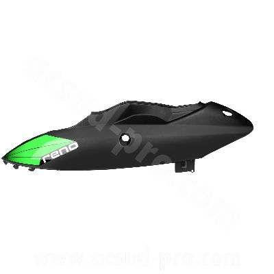 CAPOT / COQUE / CARENAGE ARRIERE GAUCHE NOIR MAT / VERT RENO 4T