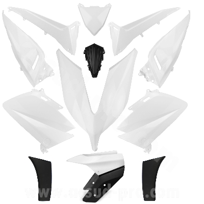 KIT CARENE 14 PEZZI CARENA YAMAHA T-MAX TMAX 530 2015- 16 WHITE COMPETITION, CARENA VERSIONE TIPO ORIGINALE