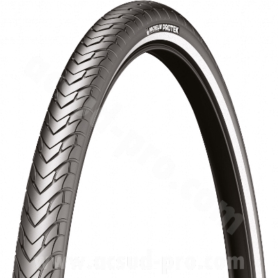 PNEU VELO 700 x 28 MICHELIN PROTEK 1mm BANDES REFLECHISSANTES E-BIKE READY TRINGLE RIGIDE TR (28-622)