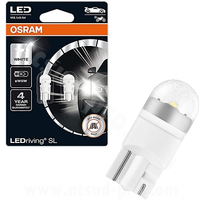 AMPOULE/LAMPE OSRAM LED LEDRIVING W5W WHITE (BLISTER DE 2 AMPOULES) *  