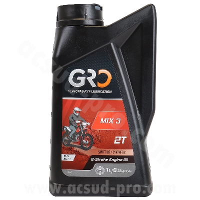 HUILE GLOBAL RACING OIL 2T MIX 3 SYNTHESE (BIDON 1L) GRO 