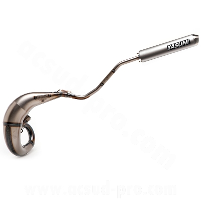 ESCAPE YASUNI - PASO SUPERIOR IZQUIERDO - CRUZ ML 2T ALU NEGRO PARA BETA RR-T / RIEJU MRX. SRX ( TUB807TH-19 )