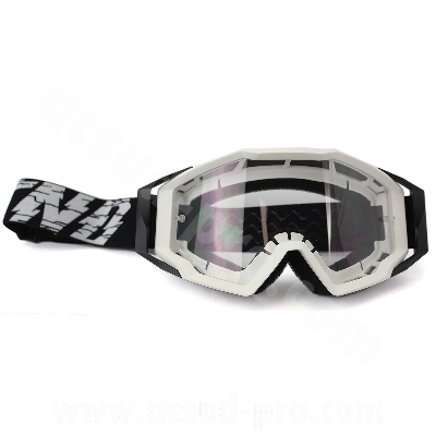 MASQUE/LUNETTES CROSS MOTO NOEND 7.2 CRACKED SERIES BLANC