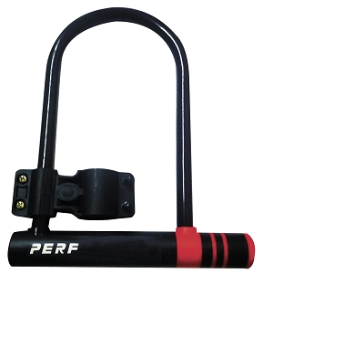 PERF BIKE LOCK WITH KEY 195 x 245mm (DELIVERED WITH BRACKET)