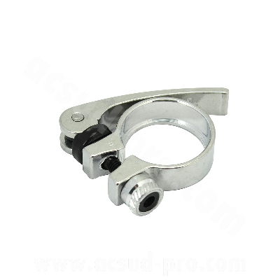 Collare Sella Ø34,9mm in Alluminio Silver Chiusura a sgancio rapido