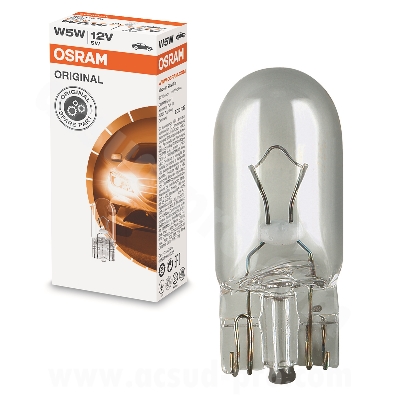 OSRAM 12V 5W W2.1X9.5D BULB SOLD BY BOX OF 10 PIECES