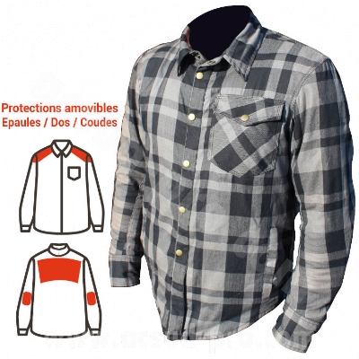 ARCHIVE MOTORCYCLE OVERSHIRT GREY / BLACK S