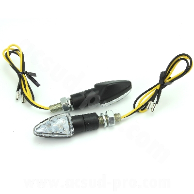 INTERMITENTE HOMOLOGADO OPM  DRAGO LEDS NEGRO (EL PAR)