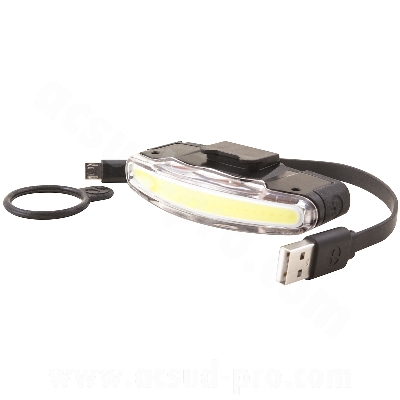 ILLUMINAZIONE BICI ANTERIORE USB SU MANUBRIO SPANNINGA ARCO NERO