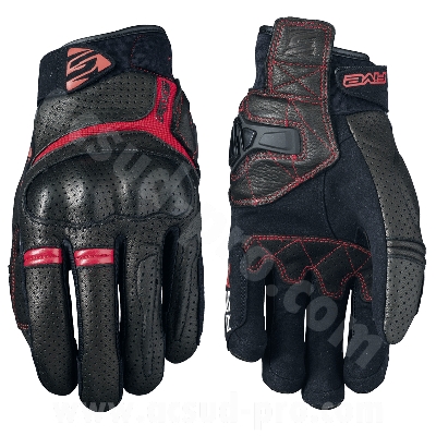 GUANTES CINCO RS2 (HOMOLOGACIÓN EN13594-2015) ROJO talla L