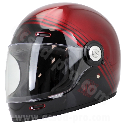 FULL FACE HELMET ARCHIVE VINTAGE THE LEGEND SHINY RED SIZE XS