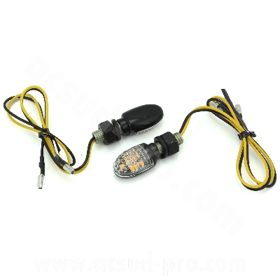 COPPIA FRECCE A LED LEDS OPM APOLLO OMOLOGATE  NERO