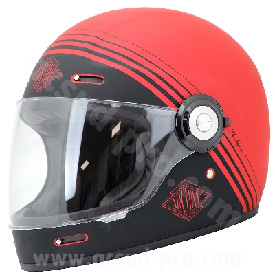FULL FACE HELMET ARCHIVE VINTAGE THE LEGEND MAT RED SIZE XS