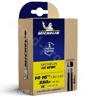 CÁMARA DE AIRE BICICLETA 14» A 16 (350) x 1,30 A 1,85 MICHELIN I43SCHRADER VS 34MM 102G (33/46-288/305) (CAJA) - Sustituye a la referencia S813502