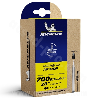 CAMERA D'ARIA PER BICI 700 x 26 A 32 MICHELIN A2 PRESTA SMOOTH 48MM 125G (26/32-622/635) (SCATOLA) - Sostituisce il riferimento S817030
