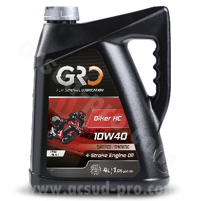 GLOBAL RACING OIL 4T BIKER HC 10W40 (1L) GRO SYNTHETIQUE