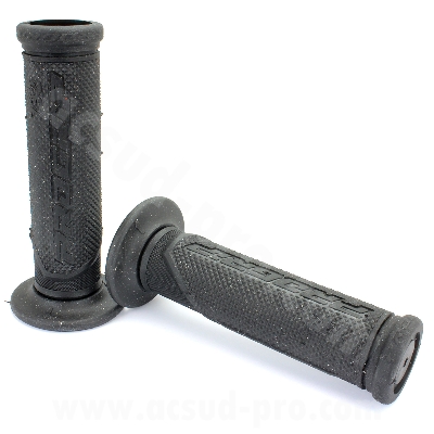COPPIA MANOPOLE PRO GRIP 732 NERO / CARBON , TERMINALE CHIUSO