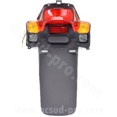 FEU ARRIERE COMPLET ADAPT. MBK BOOSTER NG / ROCKET  / YAMAHA BWS SPY AVEC BAVETTE (HOMOLOGUEE CE)  ( OEM : 4SB-H47000-000 )