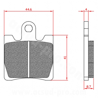 BRAKE PADS BRENTA SUZUKI 250 BURGMAN 1996>2006  / SYM 125 JOYMAX 2016> / YAMAHA 1300 FJR 2006>2016 / KAWASAKI 250 EPSILON 2002> AVANT (HOMOLOGUEE ECE R90) BR3018  