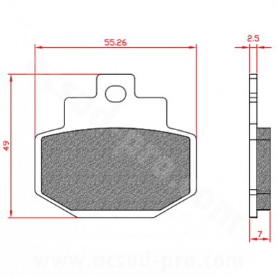 BRAKE PADS BRENTA GILERA RUNNER 125CC / PIAGGIO GTS 12-300CC ARRIERE  (HOMOLOGUEE ECE R90) BR3024  