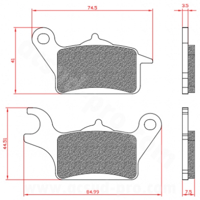 PLAQUETTE DE FREIN MAXISCOOTER BRENTA ADAPT. HONDA VISION 110 2017-2022 / ZOOMER X / CLICK 125I  AVANT  (HOMOLOGUEE ECE R90) BR3181