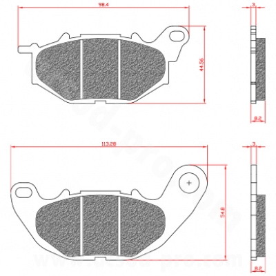PASTILLAS DE FRENO BRENTA YAMAHA XMAX 125 / 250 / 300CC E4 2018 / MBK EVOLIS 2 125-300 E4 2018> AVANT  (HOMOLOGUEE ECE R90) BR3175  