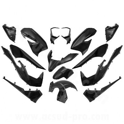 KIT CARENADO  HONDA FORZA 125-300CC 2018-2020  NEGRO ( 16 PIEZAS )