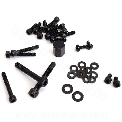 KIT VIS DECO ADAPT. MBK 50 BOOSTER 1999-2003 / YAMAHA 50 BWS 1999-2003  (COULEUR NOIR)  
