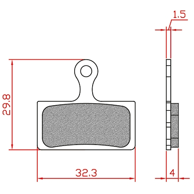 BRENTA ORGANIC BRAKE PAD COMPATIBILITY SHIMANO XT M8000/M785 - XTR M9000/M9020/M985 SLX M7000/M666/M675