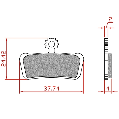 BRENTA E-BIKE BRAKE PAD COMPATIBILITY AVID XO TRAIL, ELIXIR 9 ET ELIXIR 7 TRAIL, SRAM G2 ULTIMATE ET RSC, Guide Ultimate, RSC, RS, R, T