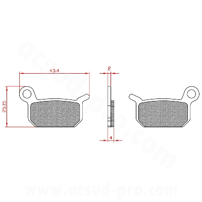 BRENTA ORGANIC BRAKE PAD COMPATIBILIY FORMULA B4