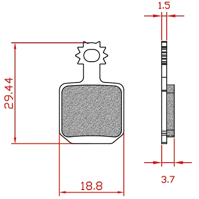 BRENTA ORGANIC BRAKE PAD COMPATIBILITY MAGURA CT 5 MTC5 MT5  MT7
