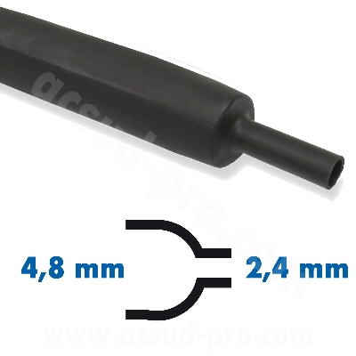 ROLLO DE 15 METROS DE FUNDA TERMORETRÁCTIL 4.8-2.4mm