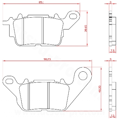 PASTILLA DE FRENO BRENTA YAMAHA NMAX 125-155CC 2015-2023  AVANT  (HOMOLOGUEE ECE R90) BR3182