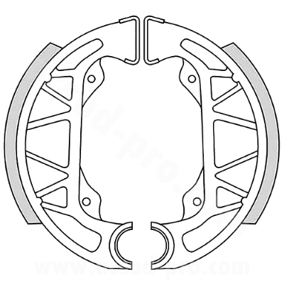 BRENTA GARNIT BRAKE SHOES REAR TO FIT PIAGGIO 50 ZIP, NRG, TYPHOON, NTT 1998-2004  (Ø100 X 20) (OEM : 2727115) BR0275