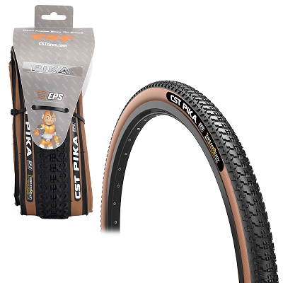 PNEU VELO 700 x 38 GRAVEL CST PIKA NOIR BANDE ANTI-CREVAISON 5MM TRINGLES SOUPLES TUBELESS READY (40-622)  