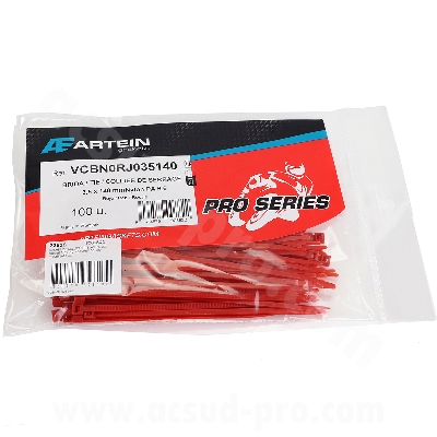 BRIDAS  NILON ROJO 3,5 X 140   ( BOLSA DE 100 pzs )
